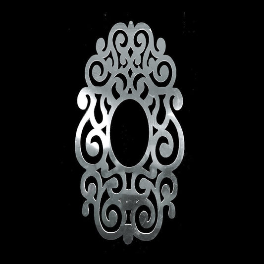 PF120-60 SL - 47" Silver Oval PVC Foam-board Cutout Frame