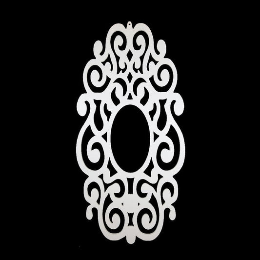PF120-60 WT - 47" White Oval PVC Foam-board Cutout Frame