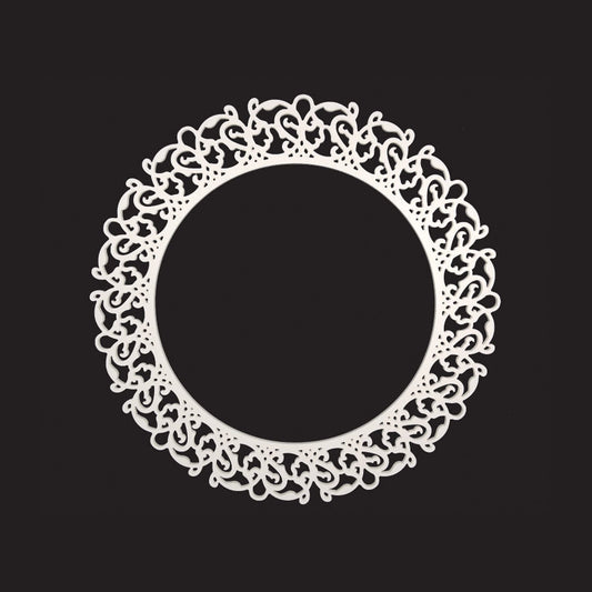 PF60x60 WT - 34" White Round Cutout PVC Foam-board Frame