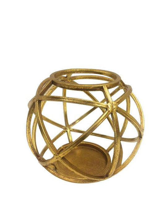 FJ70323 -  Gold Geometric Metal Wired Decor 7"