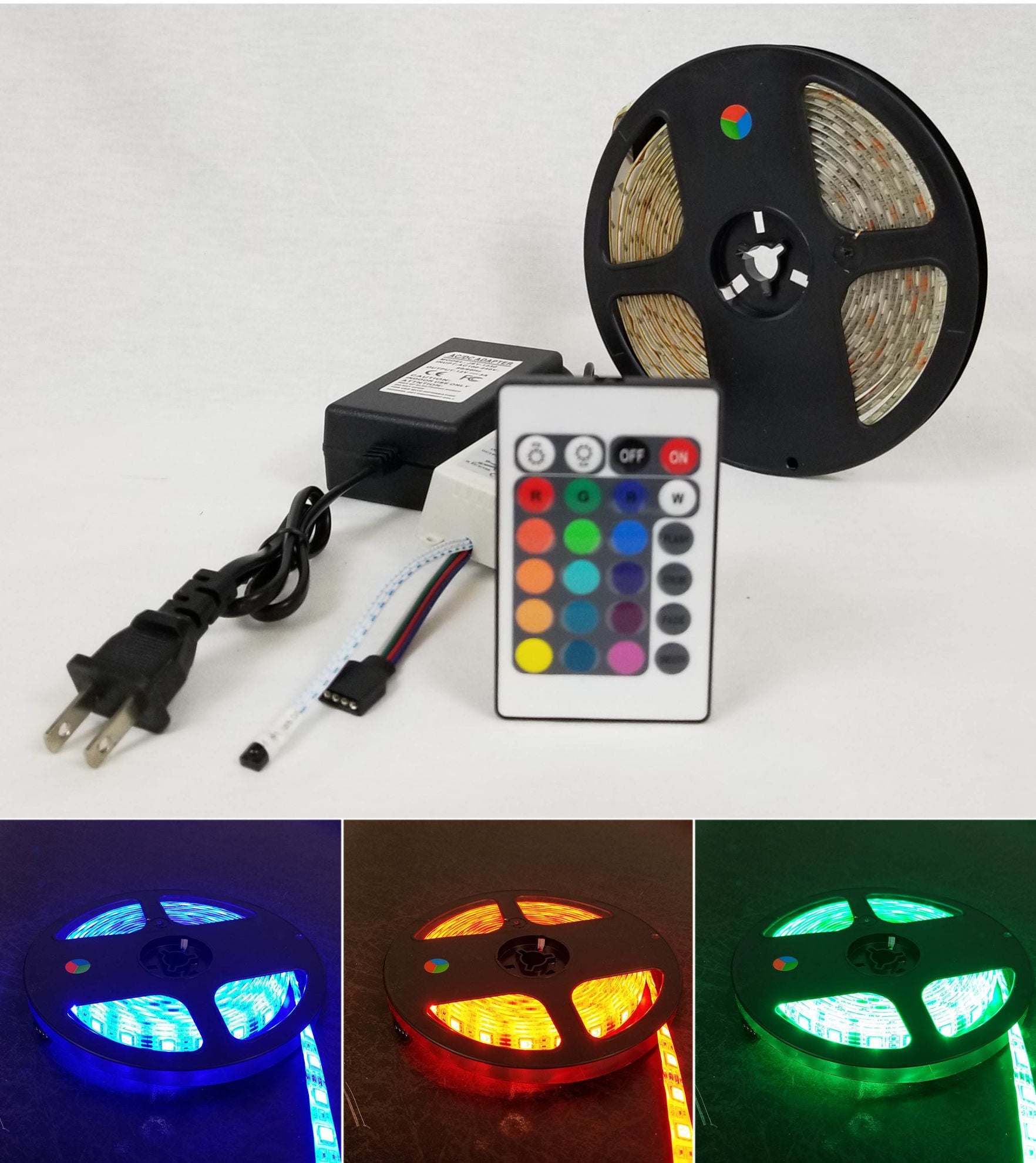 LED Strip Light 32.8ft  RGBStrips Lighting Flexible Color Changing Remote Control