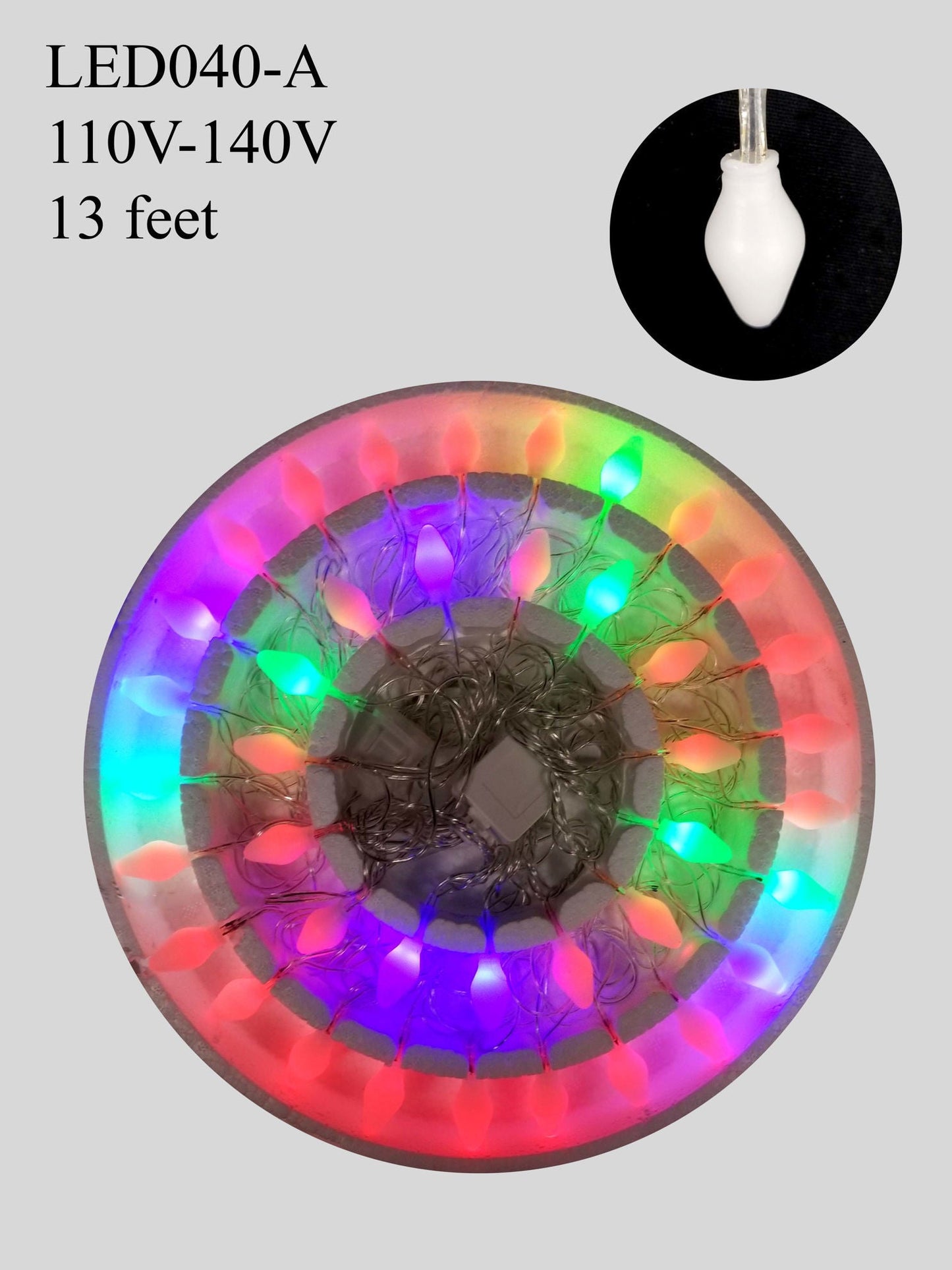 LED040 - 13" 40 LED Christmas Lights with Unique Design