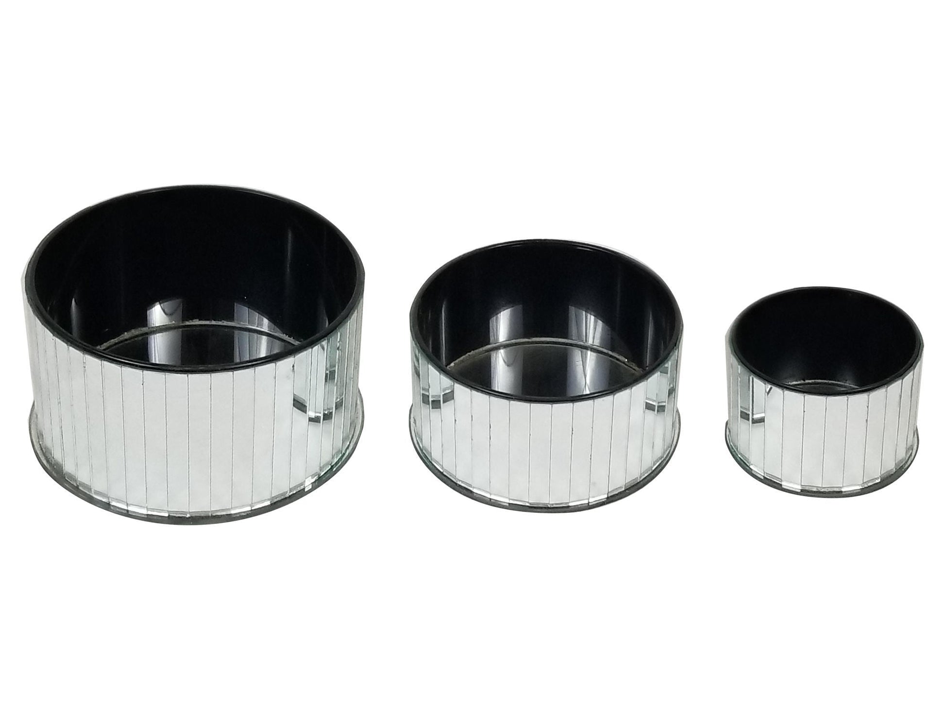 MRD-3459 SL - Round Mirror Box Cake Stand Set of 3