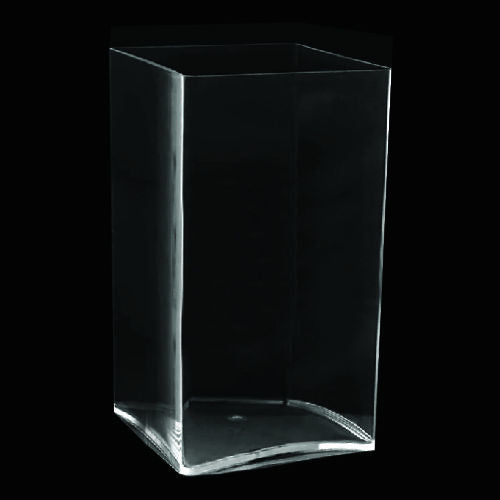 ASQ0510 - 10" Clear Square Acrylic Decorative Vase