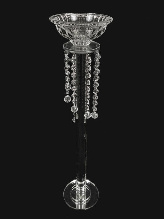 CH8153-L - 26.5" Tall Crystal Pillar Stand