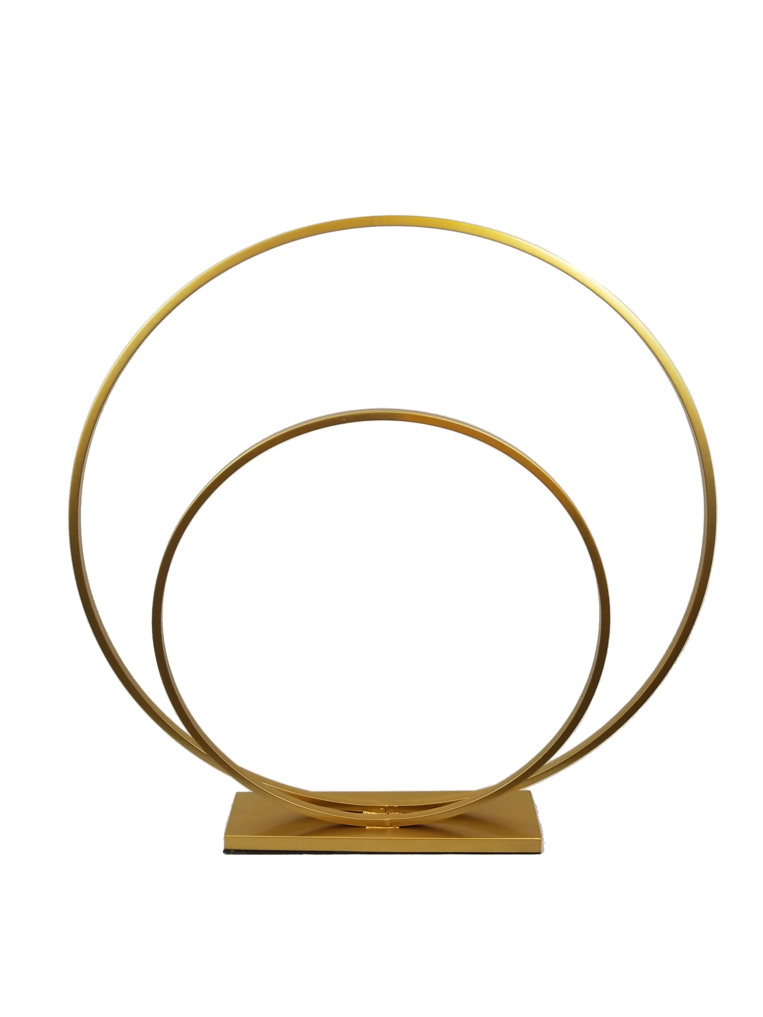 VC7555 A Gold - 30" Double Hoop Metallic Gold Flower Wreath