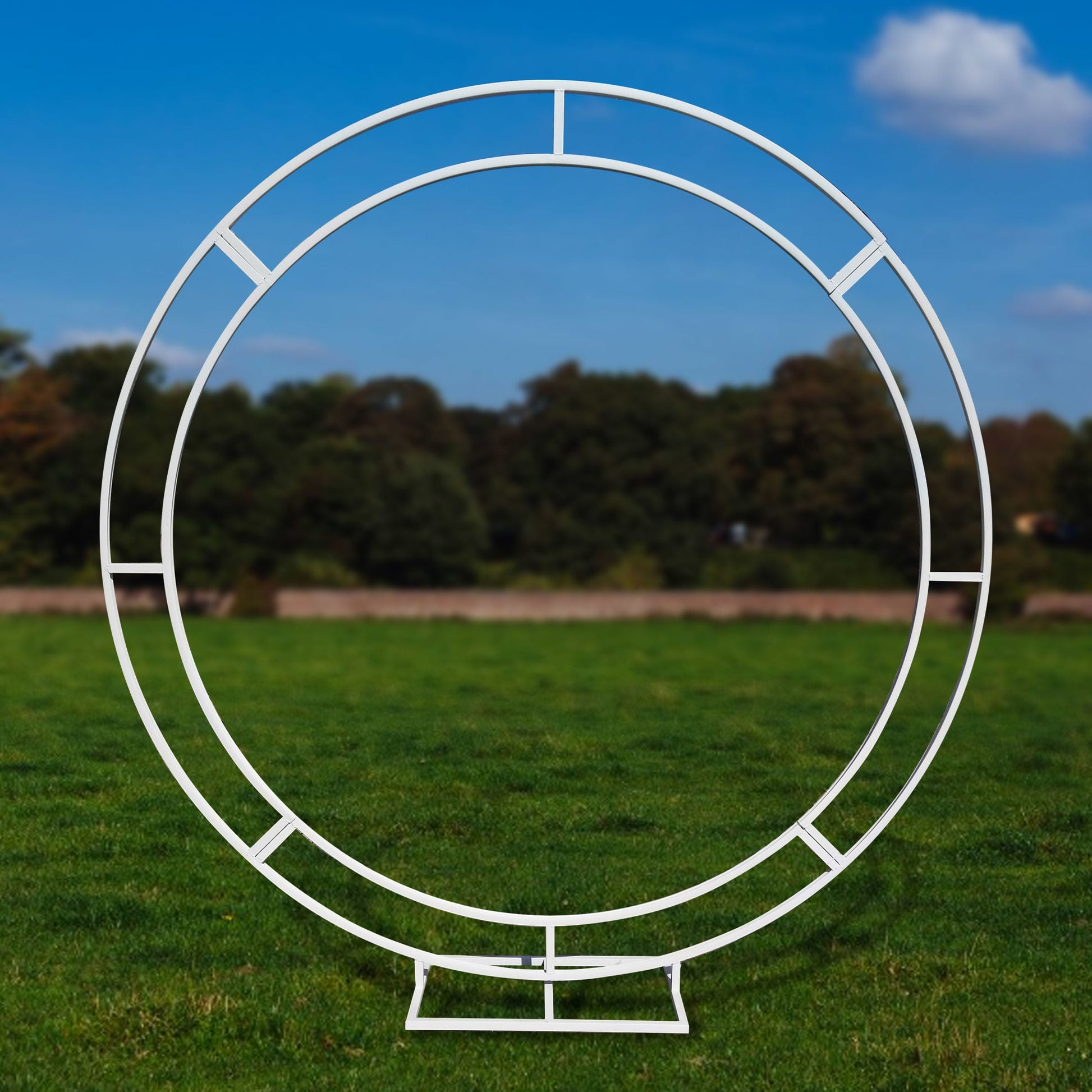 S19-01 -  89" White Metal Backdrop Wedding Arch