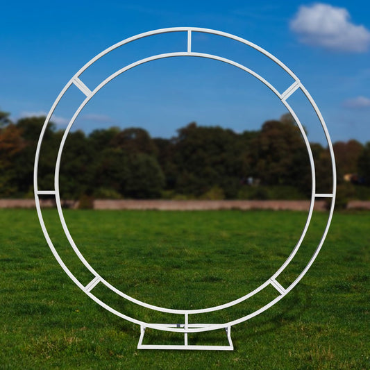 S19-01 -  89" White Metal Backdrop Wedding Arch