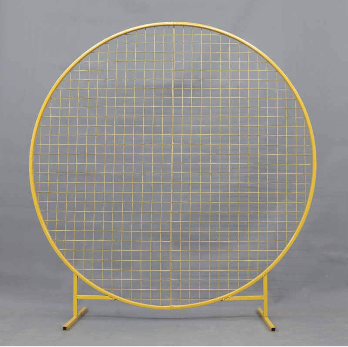 GM02- Gold - 6' White Metal Backdrop Wedding Arch with Mesh
