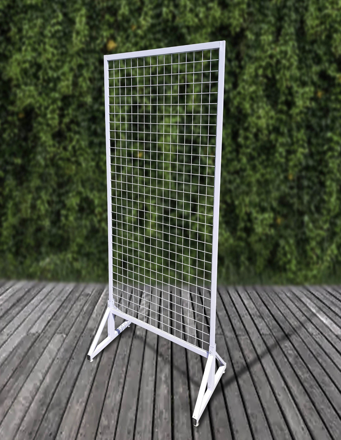 72" Tall Square Wedding White Gridwall Mesh Backdrop
