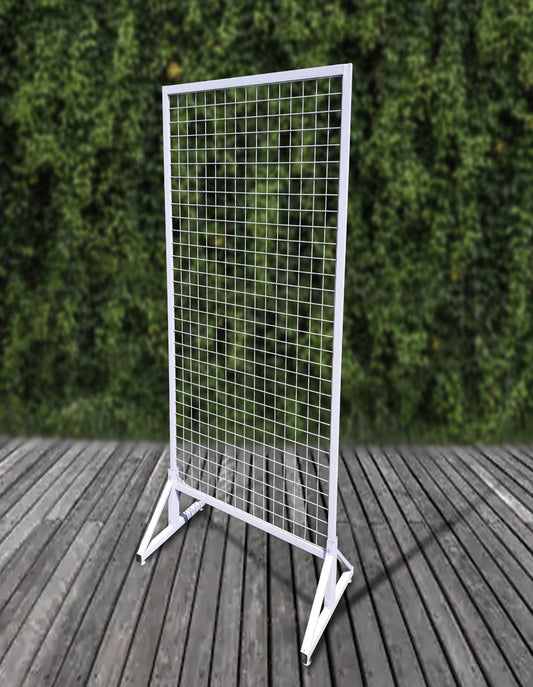 72" Tall Square Wedding White Gridwall Mesh Backdrop