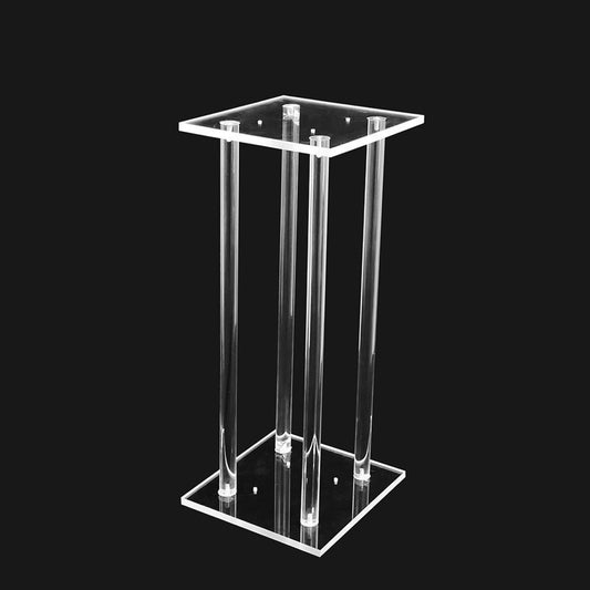 24" Modern Acrylic Clear Flower Stand Table Centerpiece