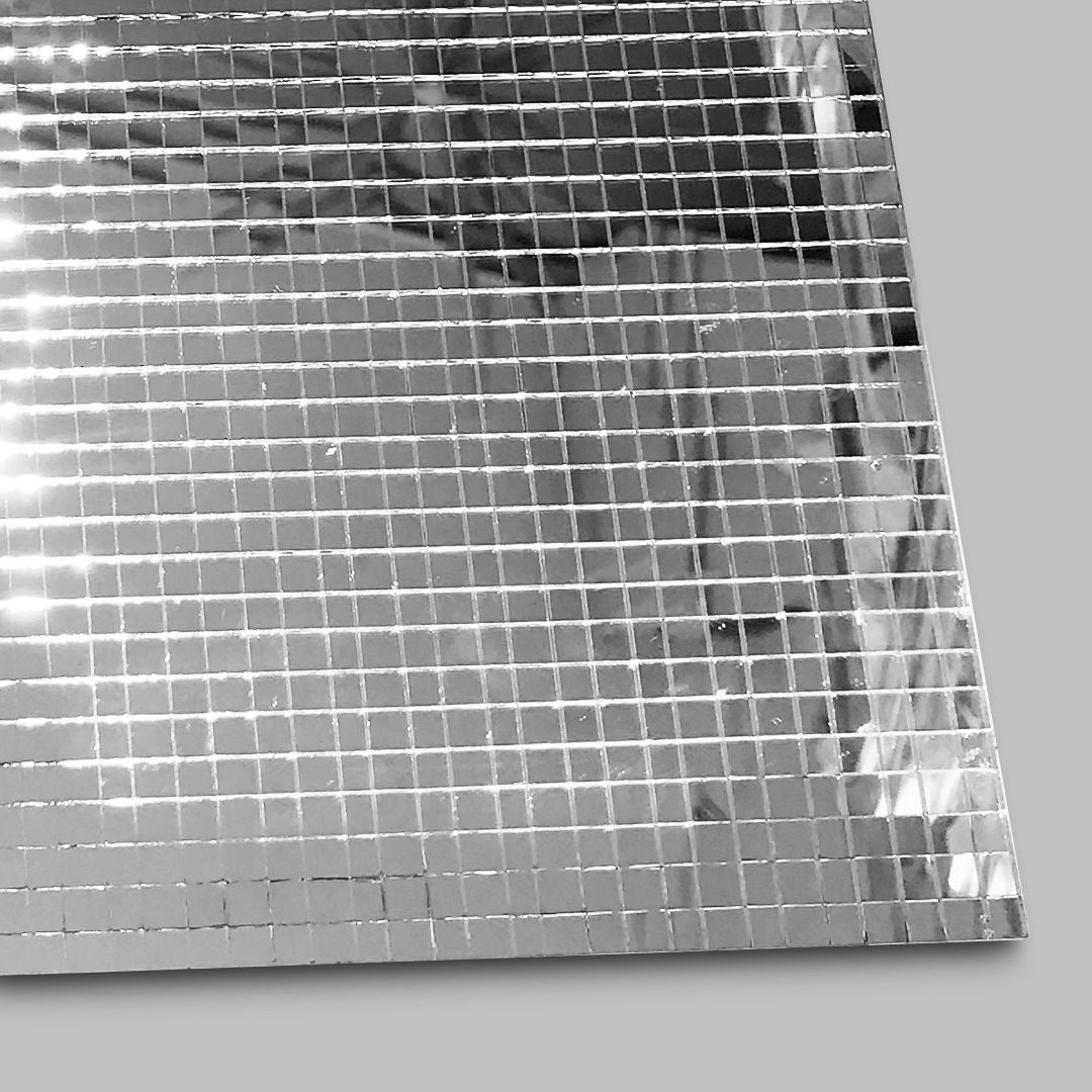Silver Mirror Sheets Mosaic Sticker, 12-inch