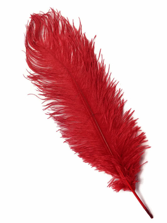 Red Ostrich Feathers - 22" - 32"