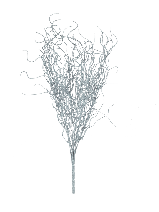 Silver - 16"  Angel Hair Glitter Twig