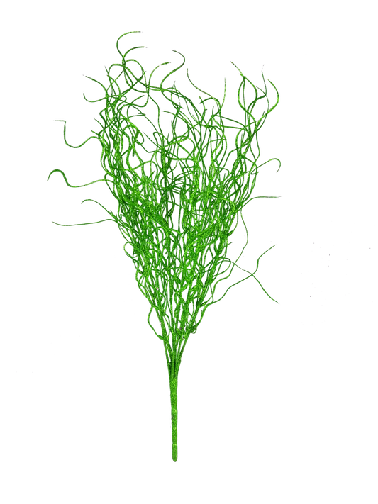 Green - 16"  Angel Hair Glitter Twig
