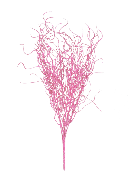 Light Pink - 16"  Angel Hair Glitter Twig