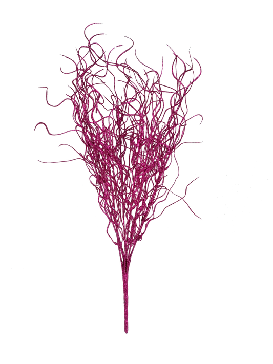 Red - 16"  Angel Hair Glitter Twig