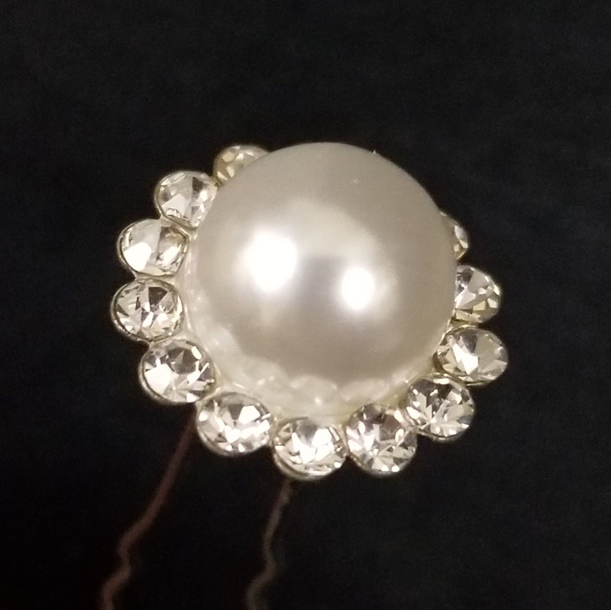20pcs Pearl Flower (L) Rhinestone Hair Pins