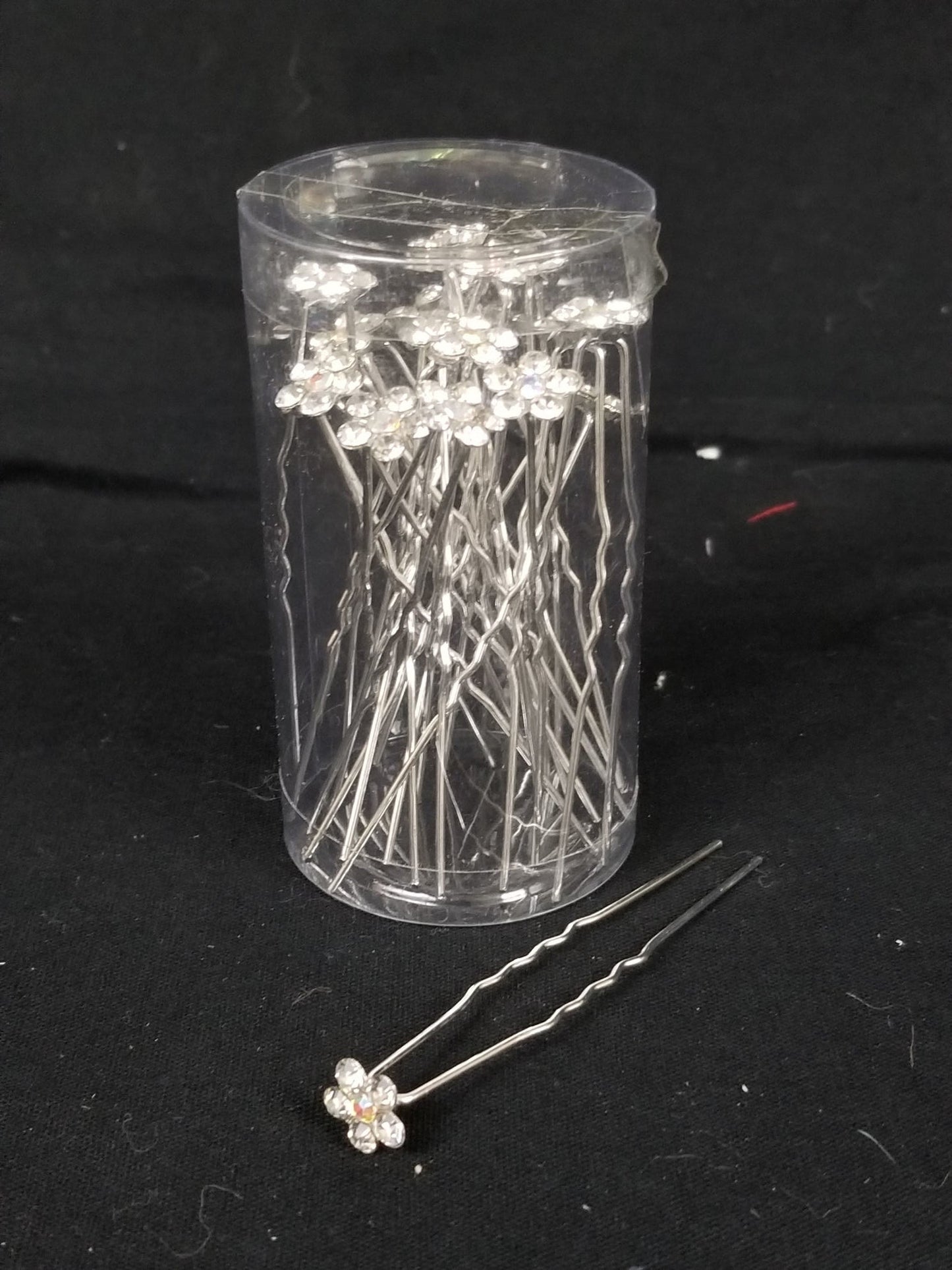 20pcs Crystal Flower (S) Rhinestone Hair Pins