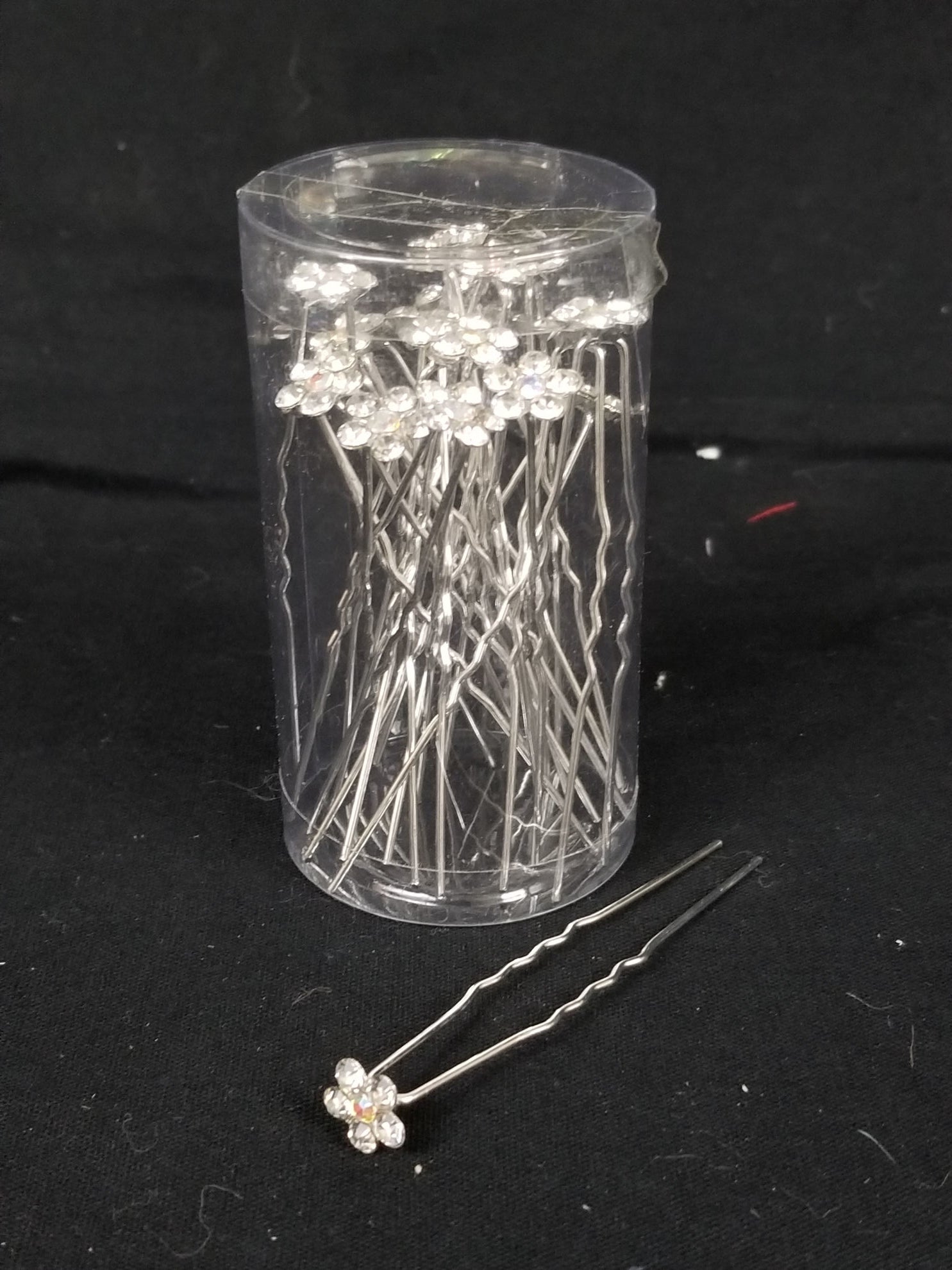 20pcs Crystal Flower (S) Rhinestone Hair Pins