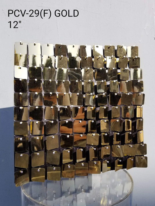 PVC29 (F) - GOLD SHIMMER WALL PANELS 12"