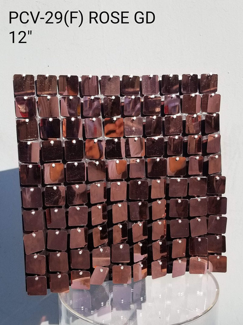 PVC29 (F) - ROSE GOLD SHIMMER WALL PANELS 12"