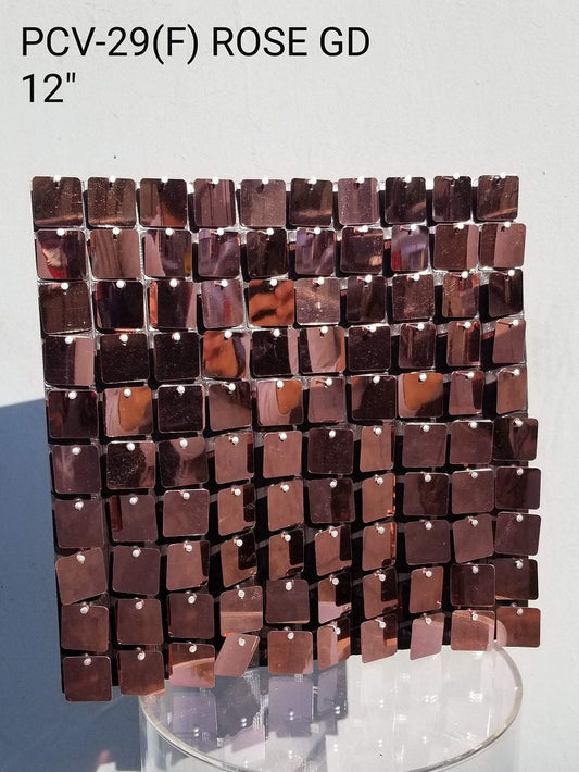 PVC29 (F) - ROSE GOLD SHIMMER WALL PANELS 12"