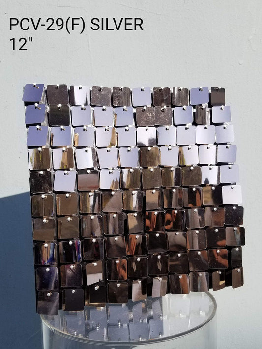PVC29 (F) - SILVER SHIMMER WALL PANELS 12"