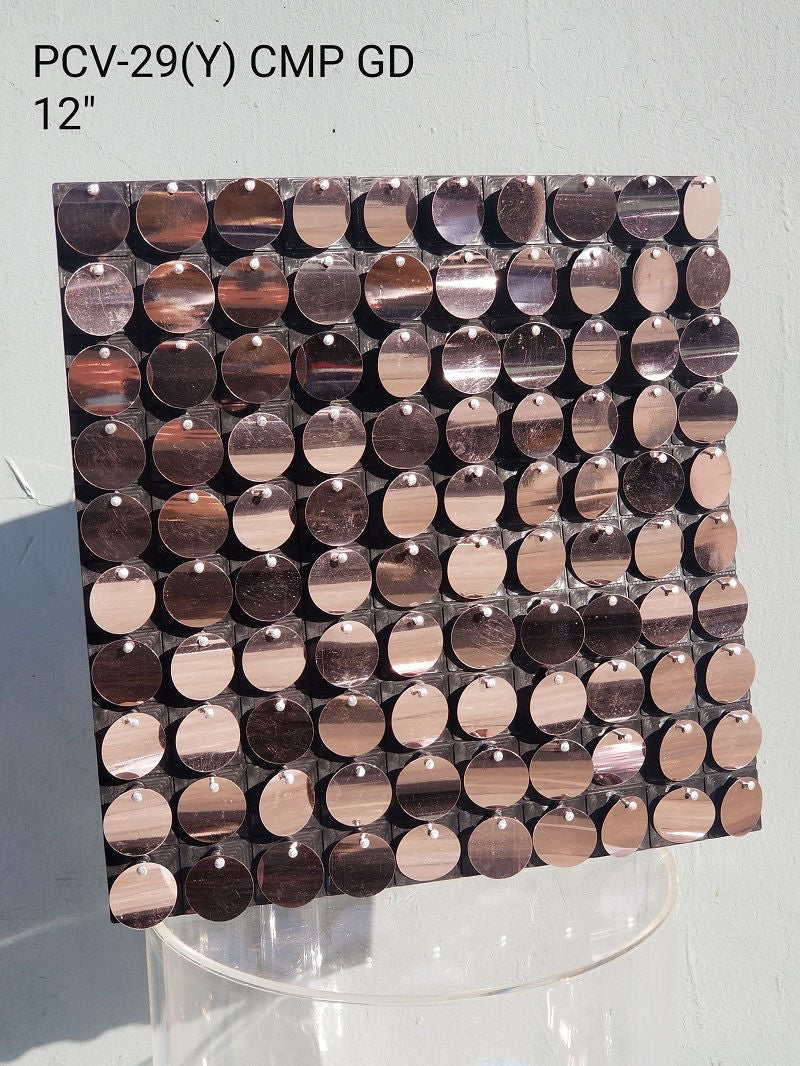 PVC29 (Y) - CHAMPAIGN GOLD SHIMMER WALL PANELS 12"