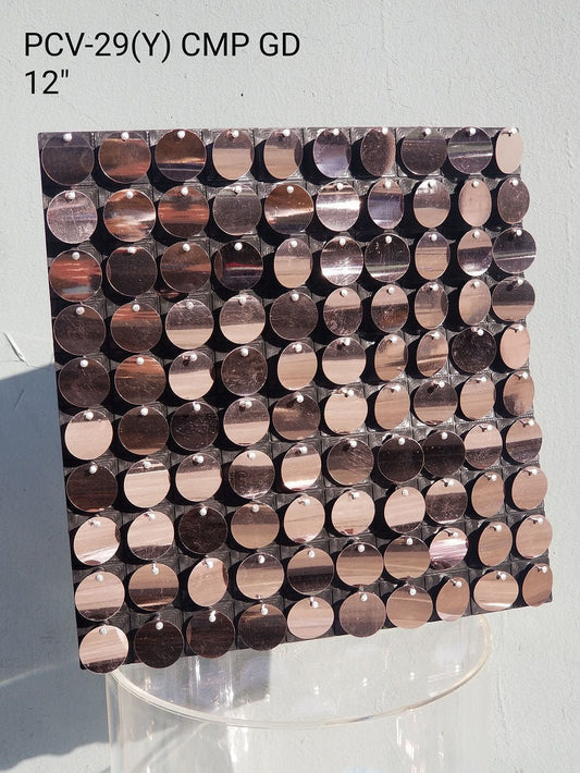 PVC29 (Y) - CHAMPAIGN GOLD SHIMMER WALL PANELS 12"