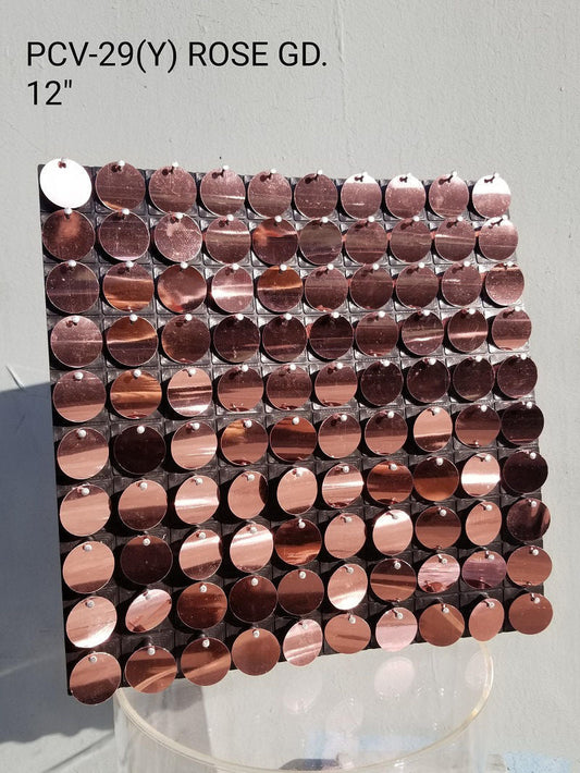 PVC29 (Y) - ROSE GOLD SHIMMER WALL PANELS 12"