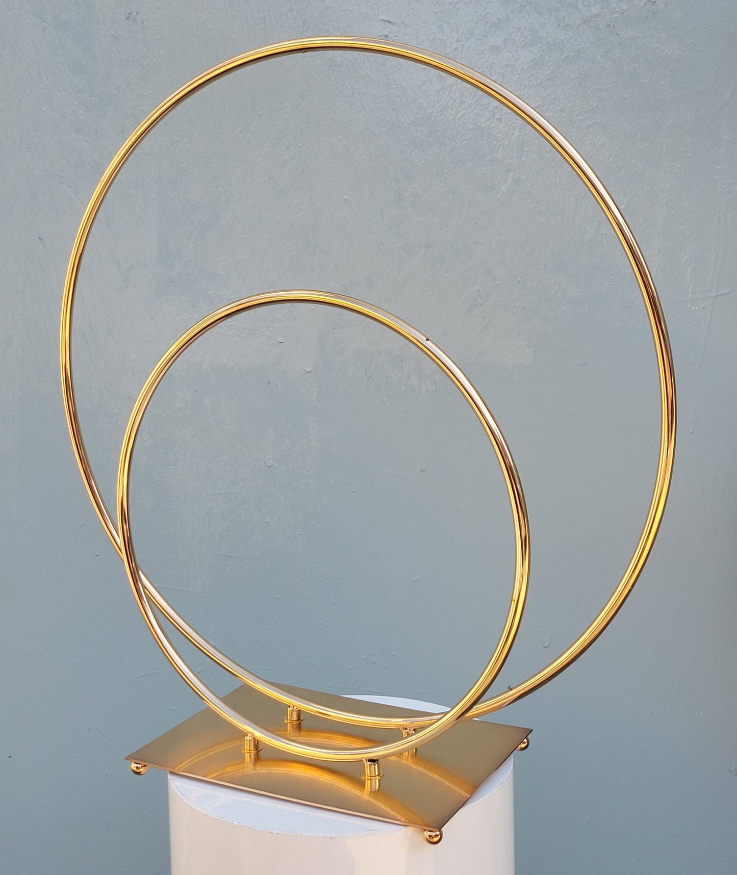 9905-GD  Gold Double Hoop Centerpiece  24"