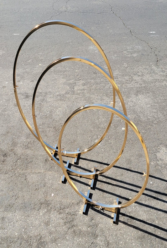9328-32GD Set of 3 Pieces Hoops Centerpiece