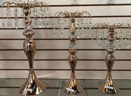 Gold Crystal Hanging Flower Riser