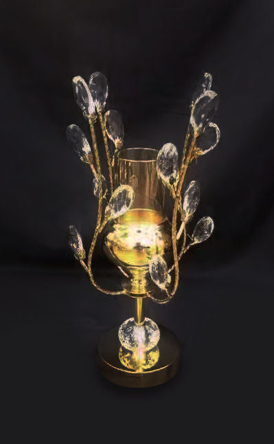 JD-088S Gold Crystal Candle Holder