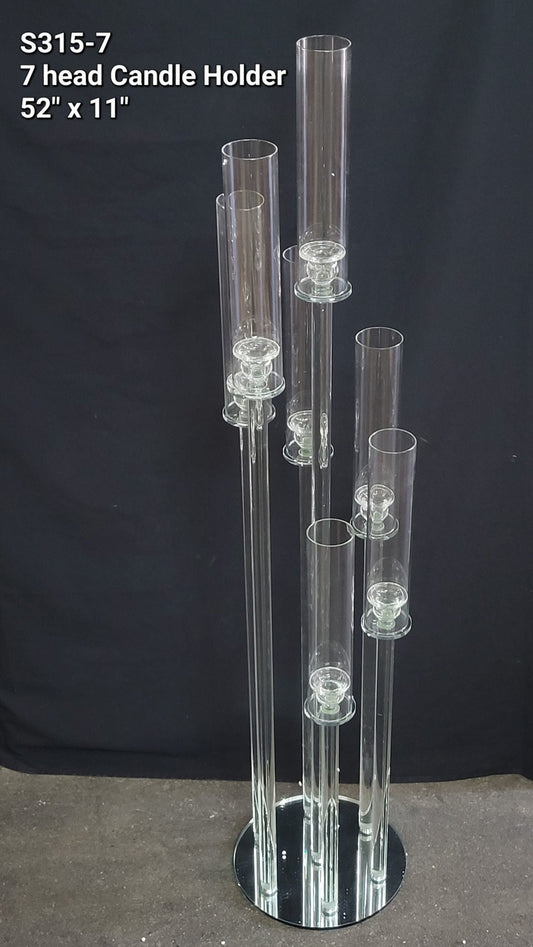 S315-7 Crystal Candle Holder 7 Heads 52"