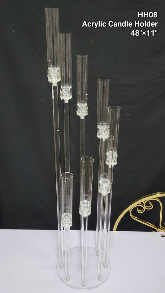 HH08 - Acrylic Candle Holder with Hurricane Tube 48"