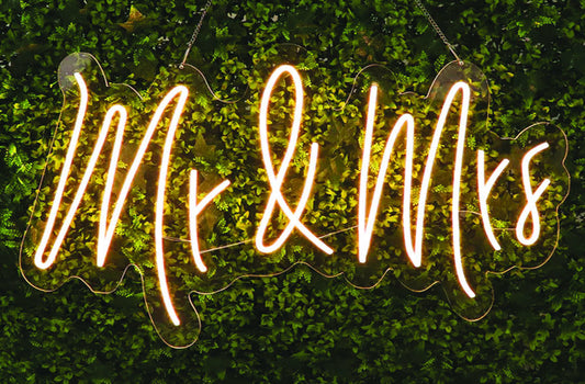 LED MR&MRS Neon Sign 33"