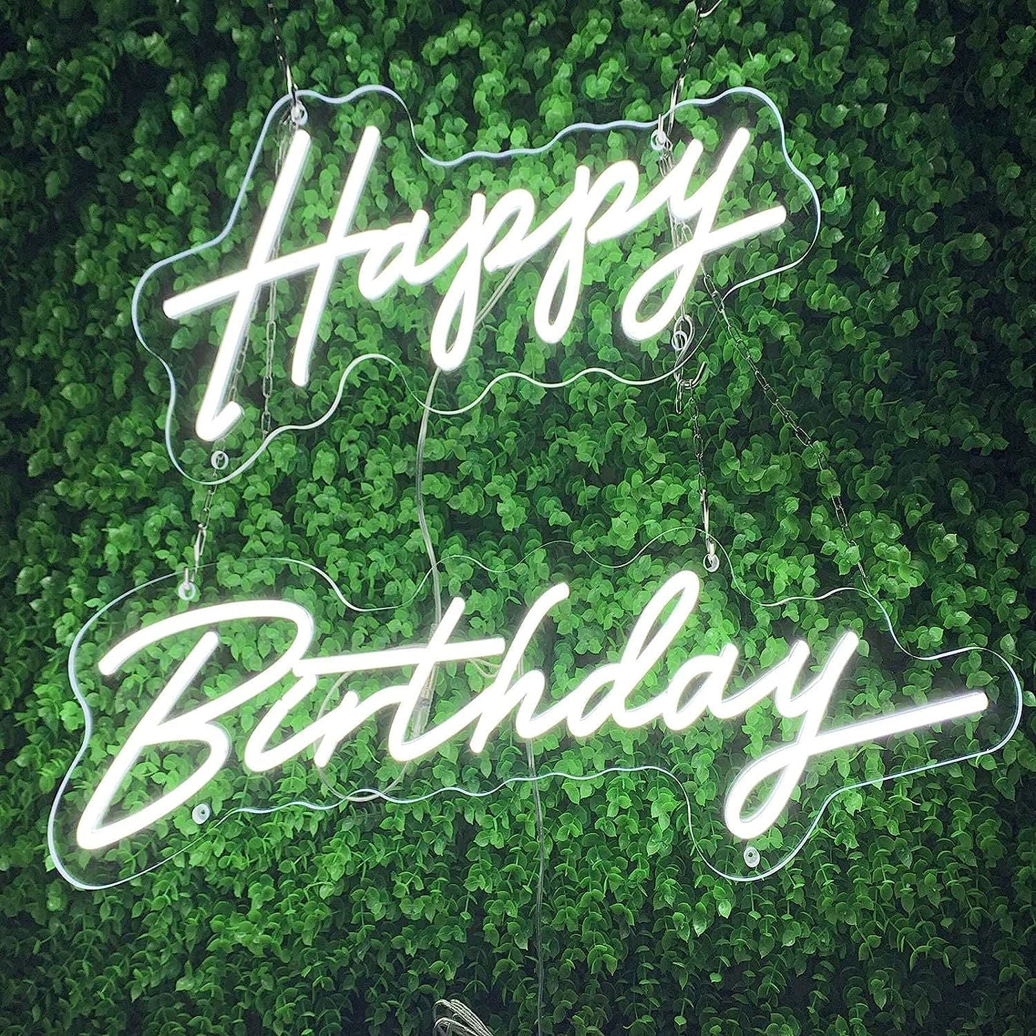 LED Happy Birthday Neon Sign 37x8"