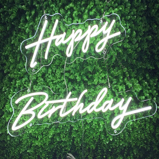 LED Happy Birthday Neon Sign 37x8"