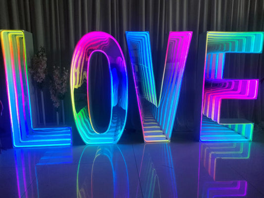 RGB Infinity Mirror Marquee 4 Feet Tall