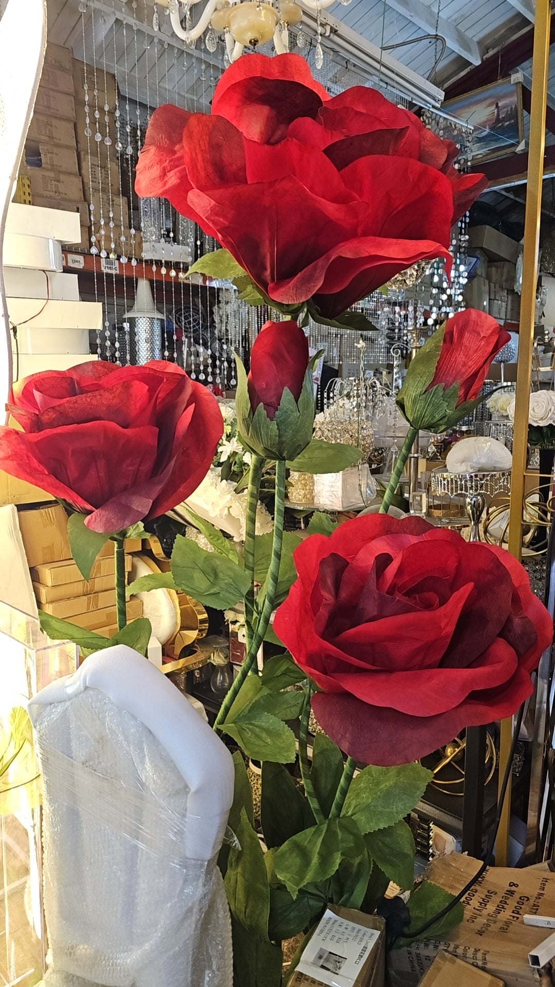 8 Feet Tall Large Rose Arrangement 5 Roses
