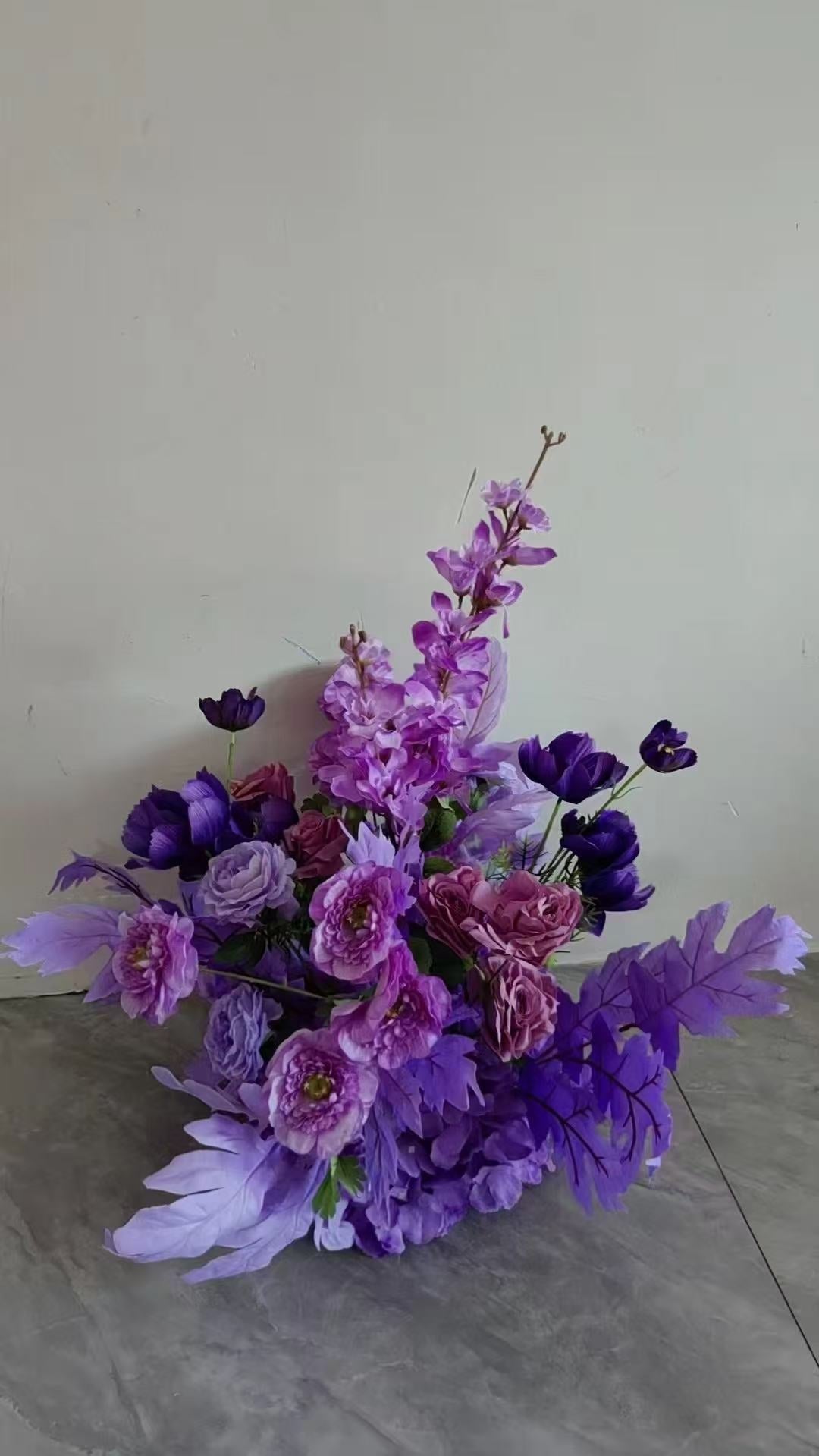 Artificial Flowers Arrangement: Purple