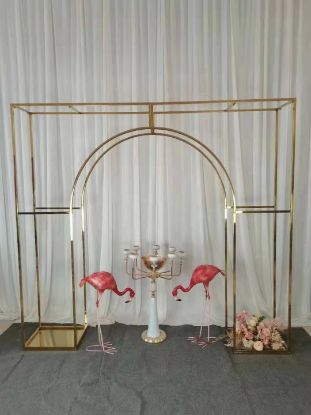 Picture of 8 Feet Shiny Gold Entrance Arch