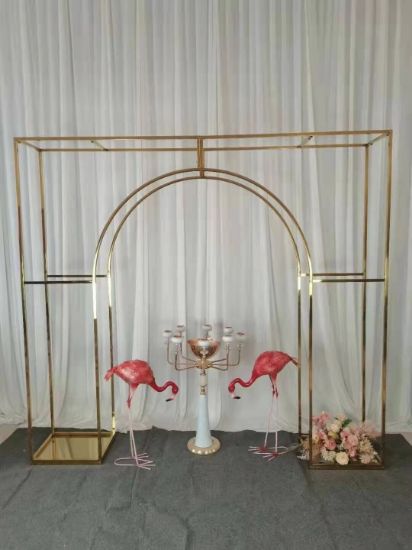 Picture of 8 Feet Shiny Gold Entrance Arch