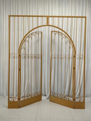 Picture of Elegant Baroque Gold Metal Doorway Decor - 8 Feet Tall