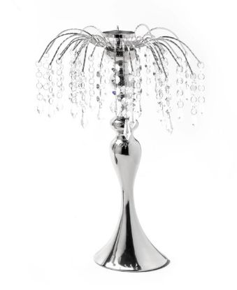 Picture of Metal Flower Stand with Dangling Crystals