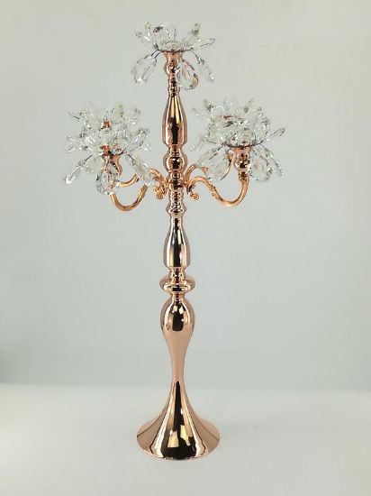 Picture of Four-Arm Candle Holder with Top Crystal Flowers