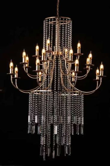 Picture of Large Metal LED Chandelier with 20 Light Bulbs